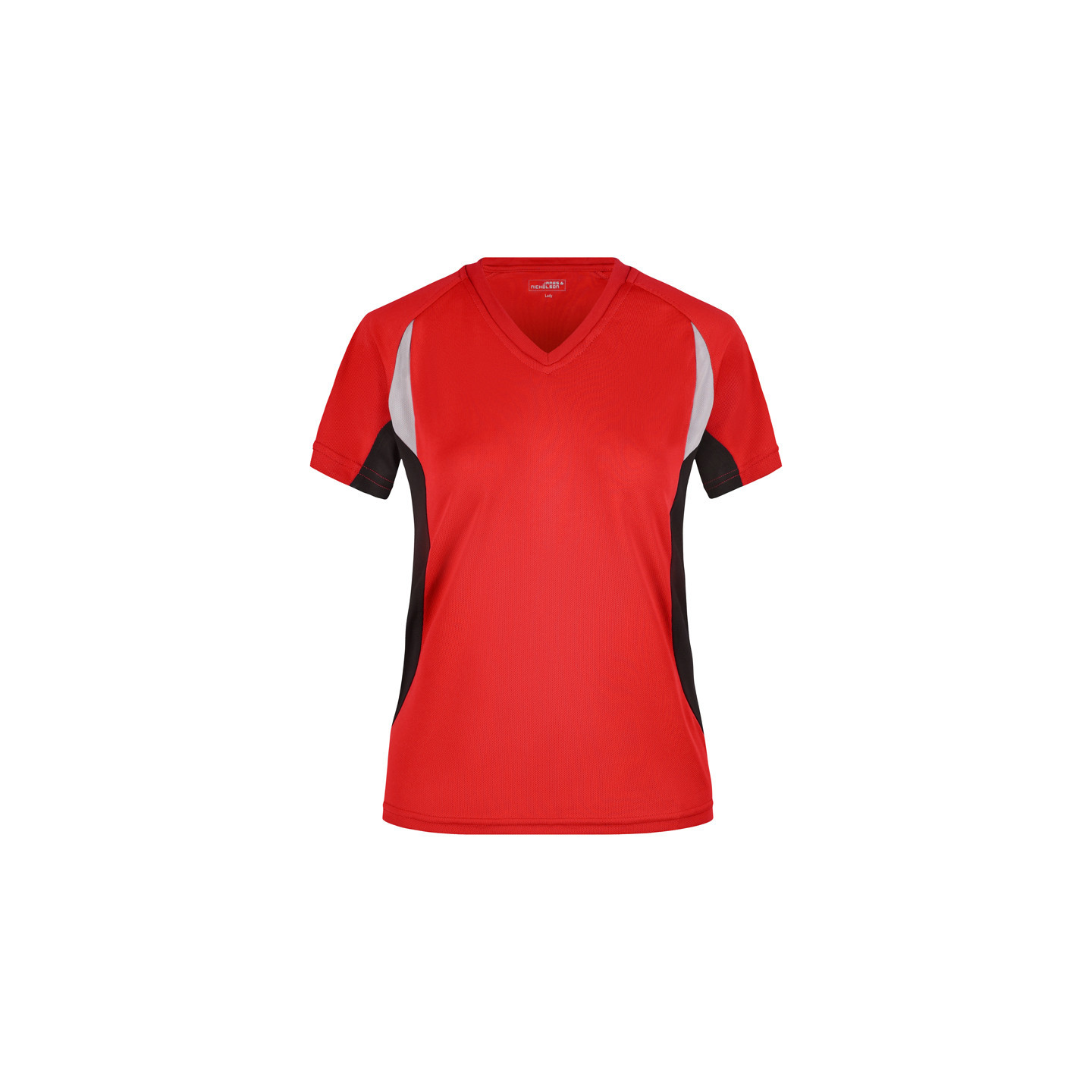 Maillot_running_Femme_rouge_noir_Devant_JN390.jpg