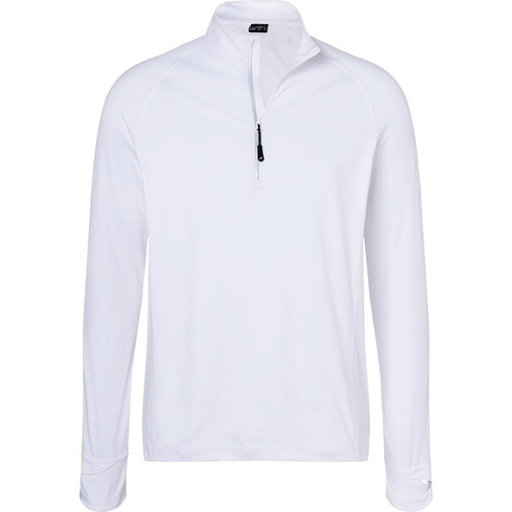 T-shirt_sport_demi-zip_Homme_blanc_Devant_JN788.jpg